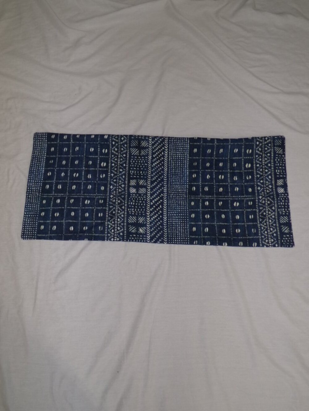 NEW Annie Selke KODI BATIK Indigo Blue Decorative Pillow 15" Lumbar Sham Linen